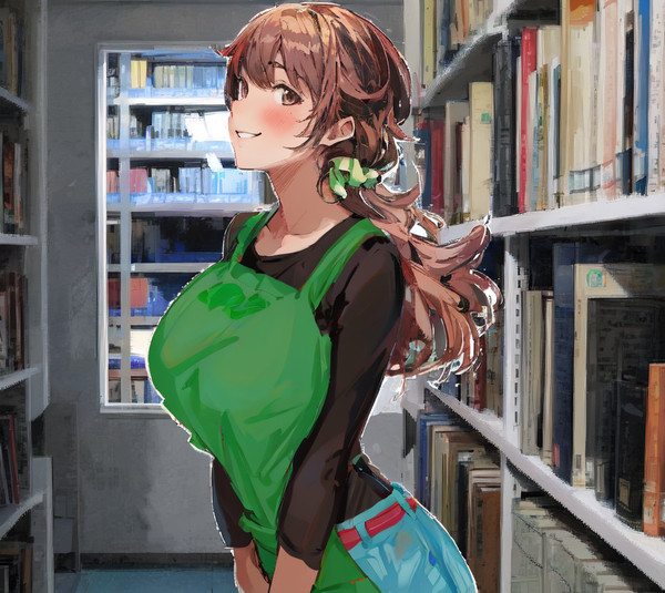 もじゃもじゃ頭に巨乳