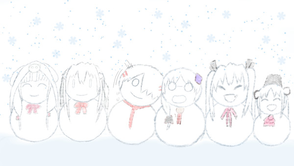 落書き:雪だるま