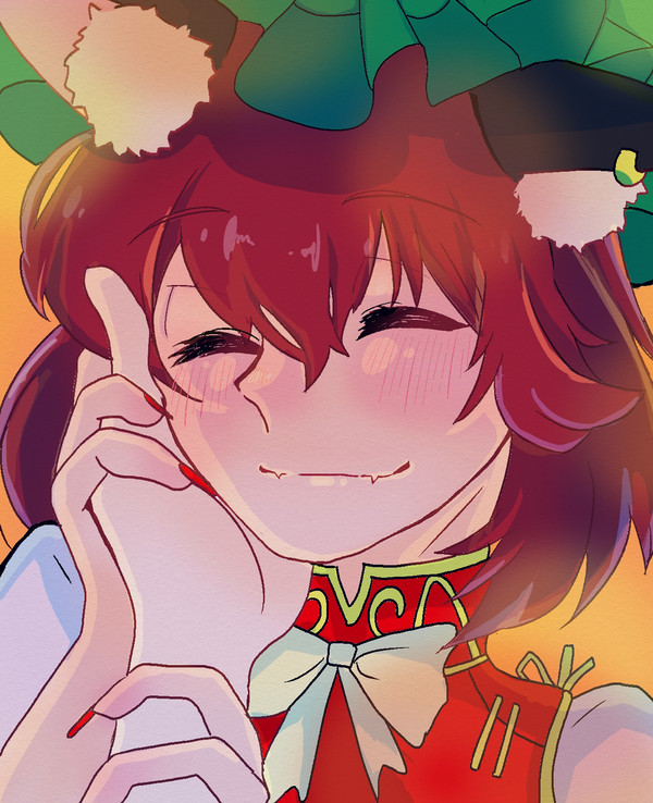 撫でられ橙