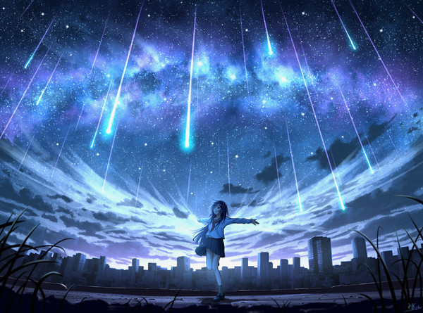 今夜就绽放于星空吧