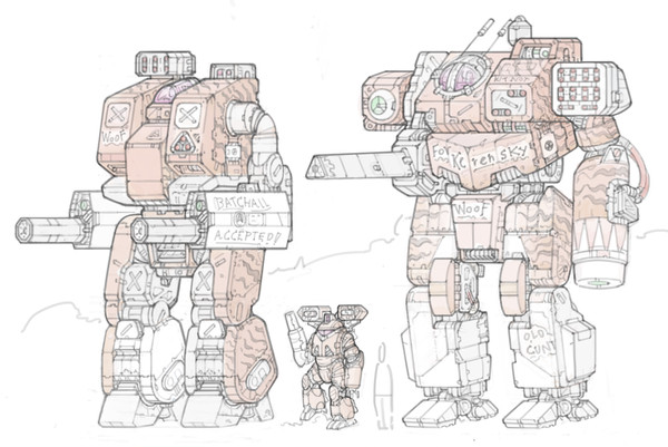 3050 Gamma Galaxy mech sketches
