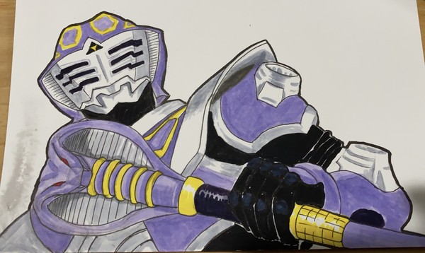 仮面ライダー 王蛇 模写