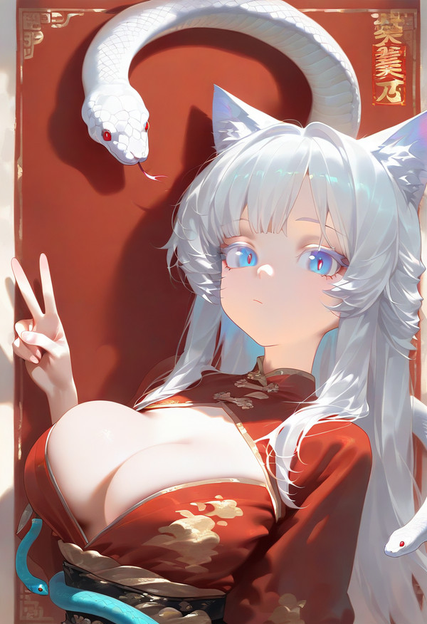 【元旦】新年快乐！姐姐不怕🐍诶，太酷啦！
