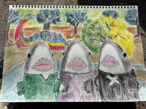 イラスト初描き🦈サメ3匹🫶