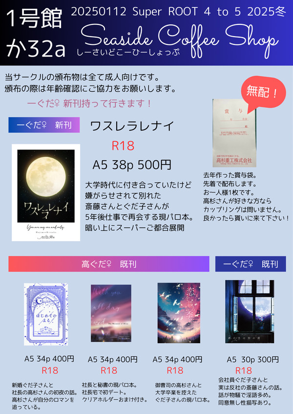 1月12日開催Super ROOT 4 to 5 2025冬お品