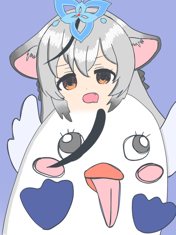 ペロロに精気を吸われるココナ