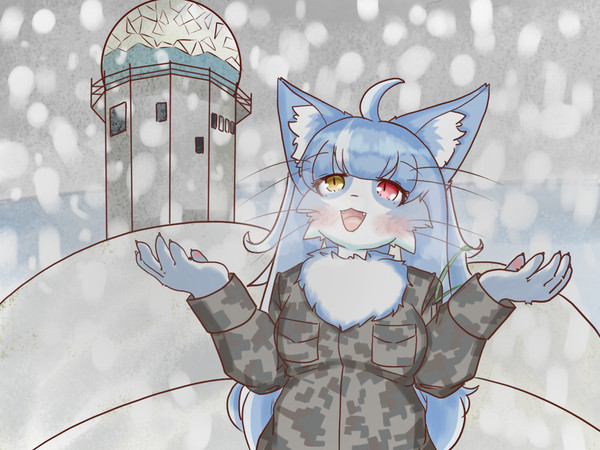 去年の12月に描いたおまねこくん。