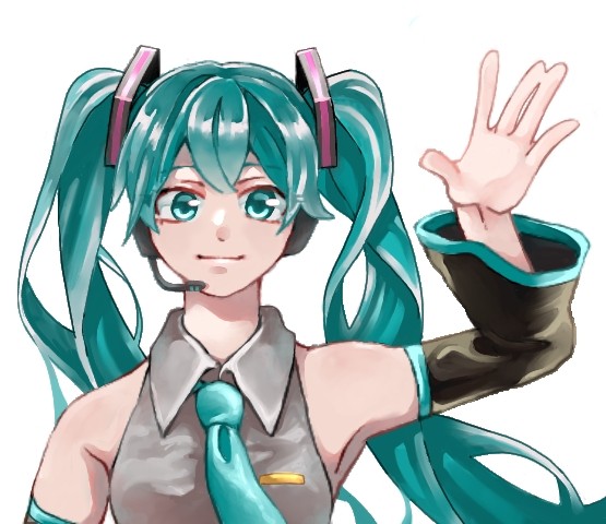 ふわふわ髪のミクさん