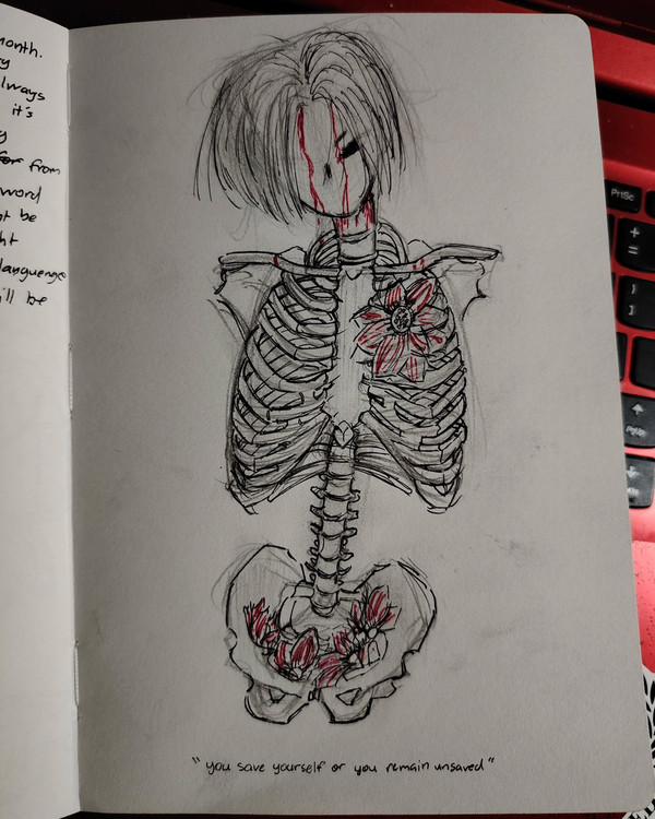 skeleton drawing