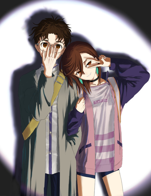 オカルンとモモ