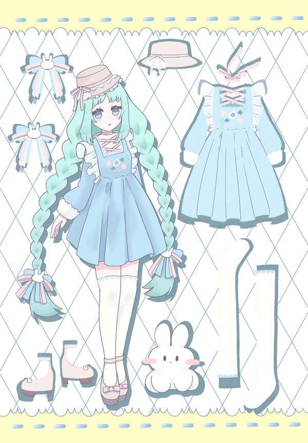 寒色系の女の子