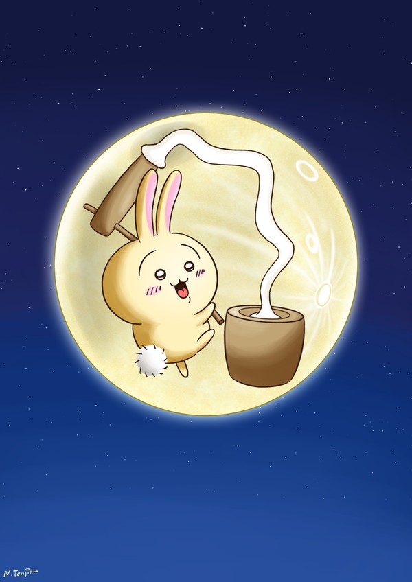 満月とうさぎ
