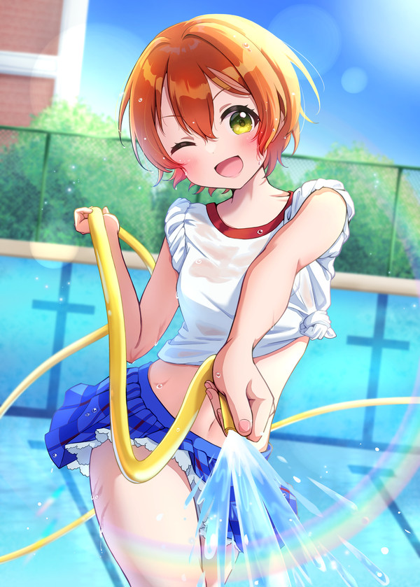 プール掃除凛ちゃん💛