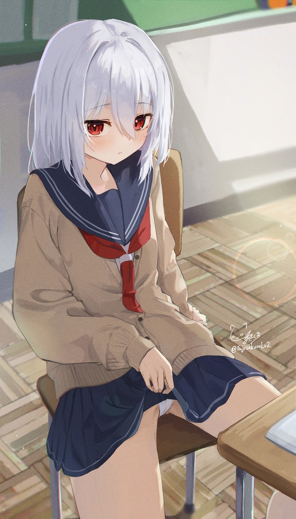 見せてくれる白髪ちゃん🤍