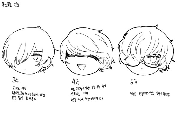 345 주인공들
