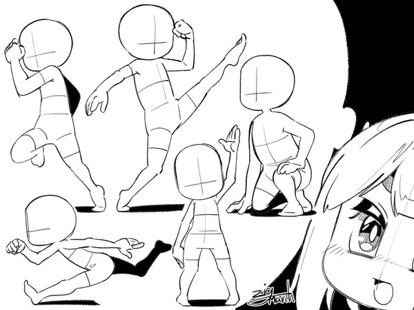 ポーズらくがき