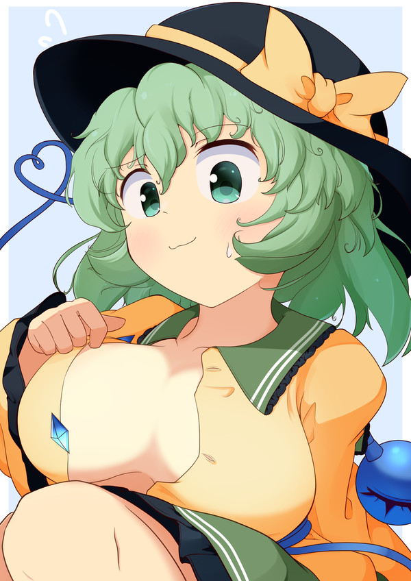 地底の暑さに前を開けるこいしちゃん
