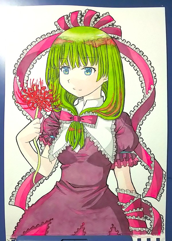雛ちゃんと彼岸花