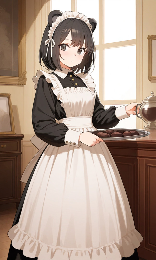 ヴィクトリア調メイド チョコレート菓子とお茶を添えて