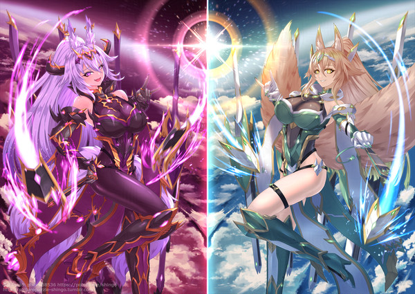 邪隷狐翠燐&翡翠の双尾狐翠燐