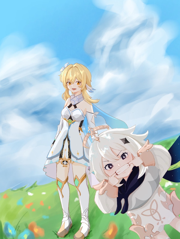 旅人とパイモン