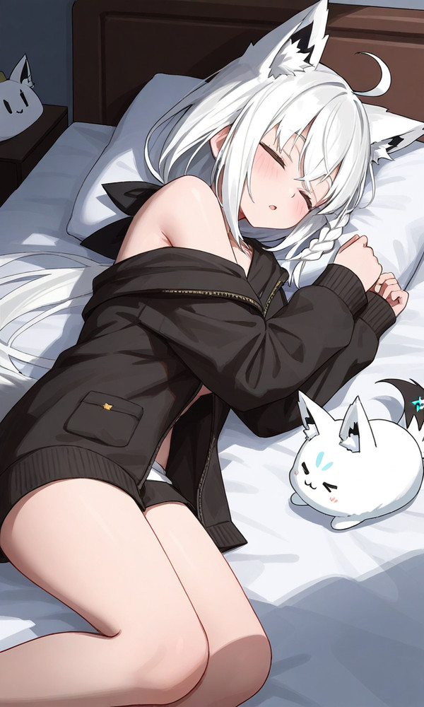 すやすや寝ているフブちゃん