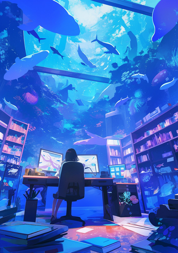 海中デスク