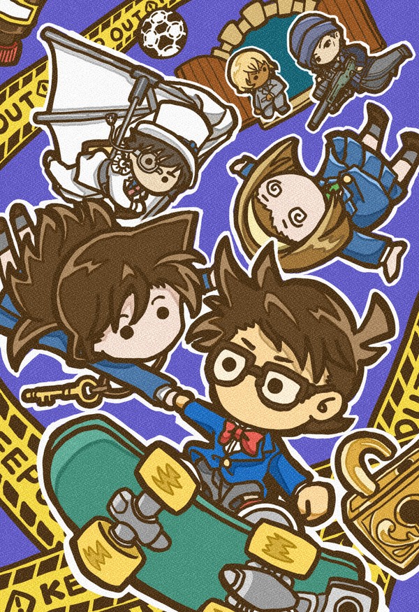 コナンくんたちをミニキャラ化