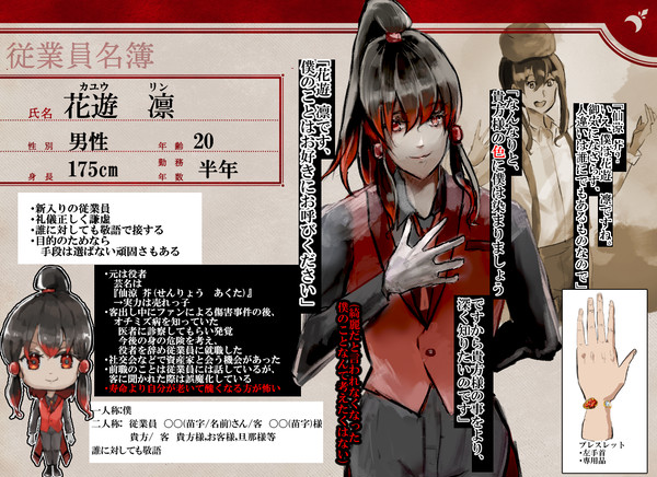 【月零邸】花遊　凛【給仕】