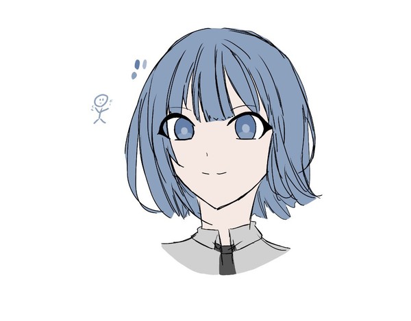 青髪のおにゃの子