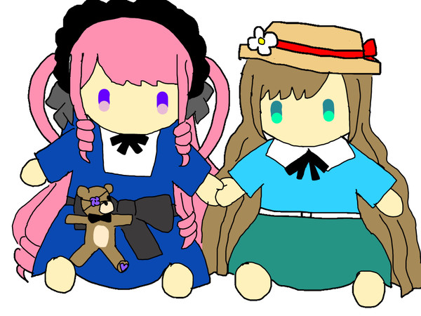 ウミちゃんとシュガードールちゃんのゆるぬい風