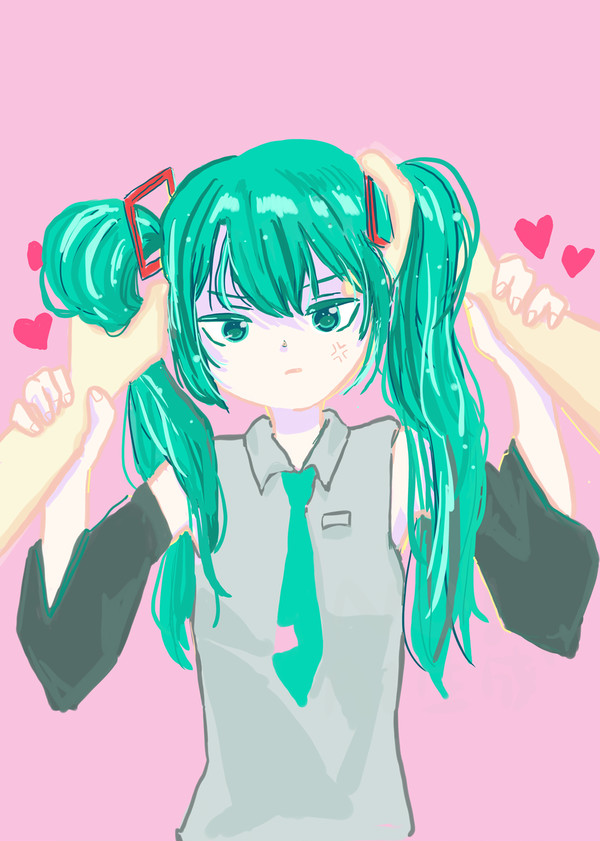 ミクの髪わしゃわしゃ…したい