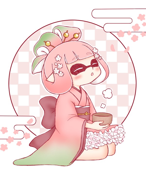 桜餅色。