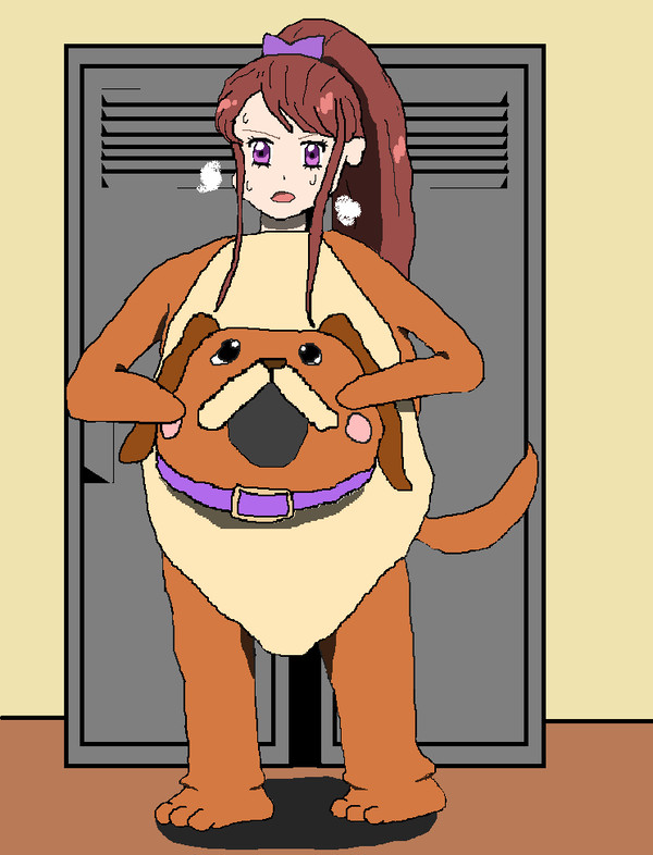 着ぐるみ蘭の着替えシーン