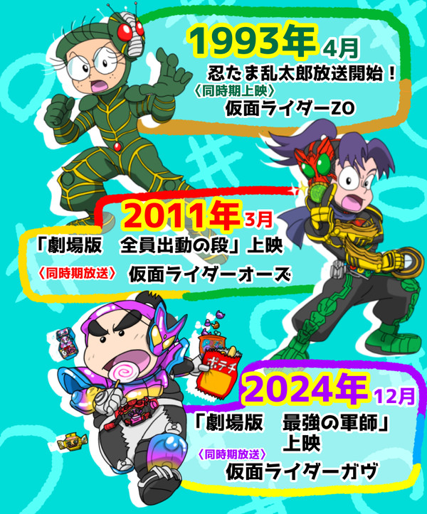 仮面ライダー史で実感する忍たまの歴史