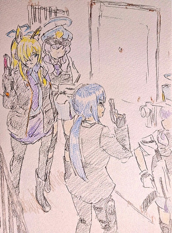 シャーレの先生(2人)とヴァルキューレ公安局と生活安全局
