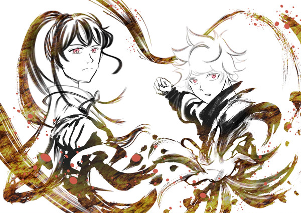 画眉丸＆佐切墨絵風