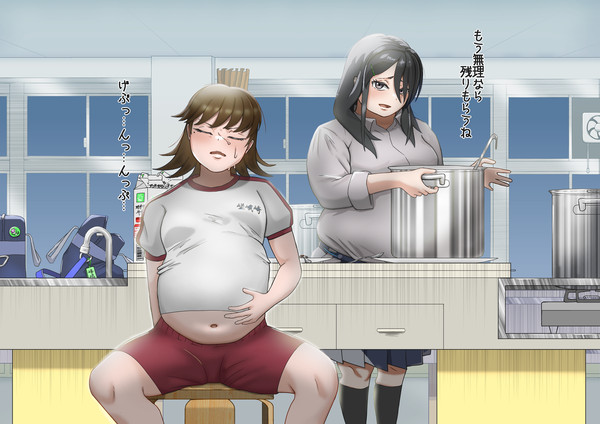 実質大食い研究部になってしまった料理研究部と女の子