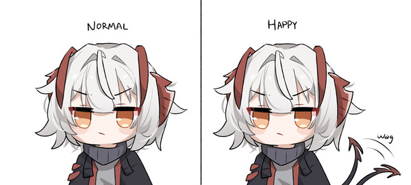 normal vs happy w