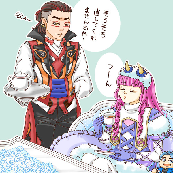 ブーケお嬢様と執事ファイヤキャンドル