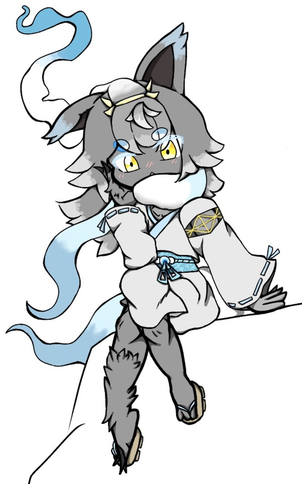 随分前に描いたヒスイゾロアの擬人化