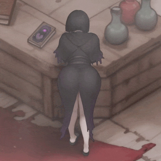 お尻を振ってる