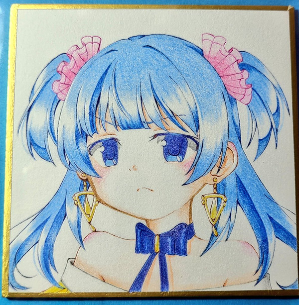 水波レナ 色紙イラスト