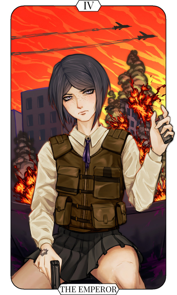 mukuro the emperor tarot card :)