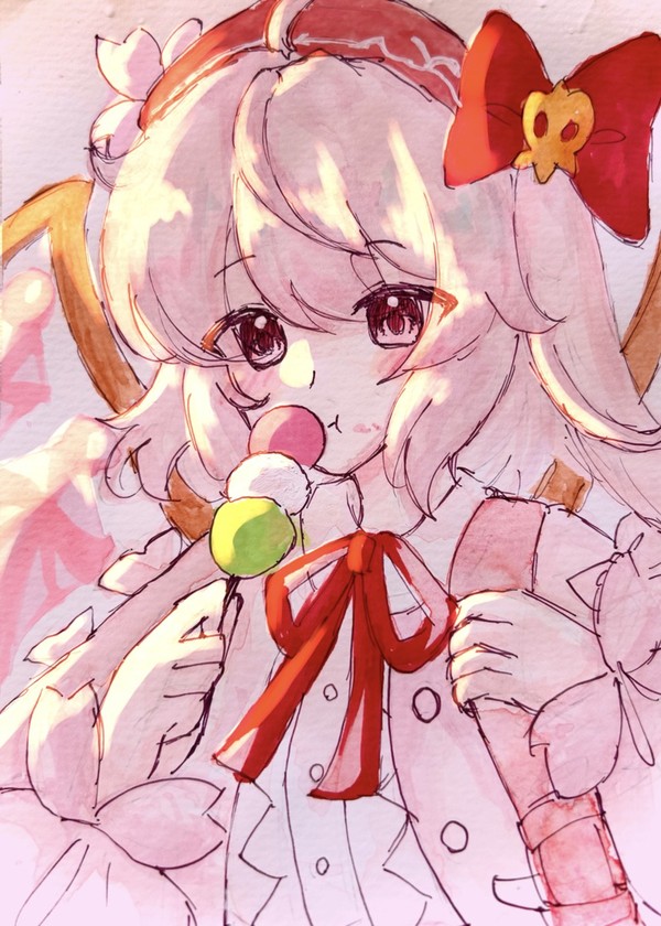 お団子食べる桜フラン♪
