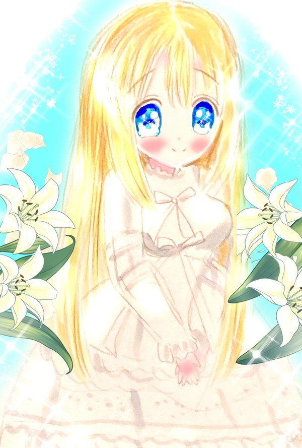 ドールのマリアちゃんを参考に描きました