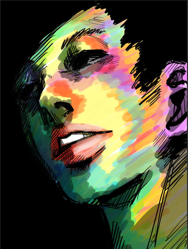 今日の就寝前お絵描き