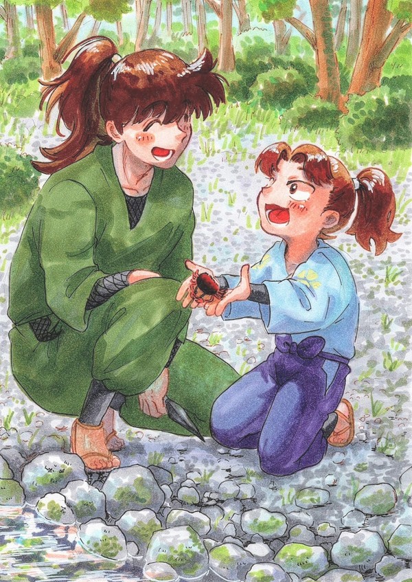 サワガニ捕り