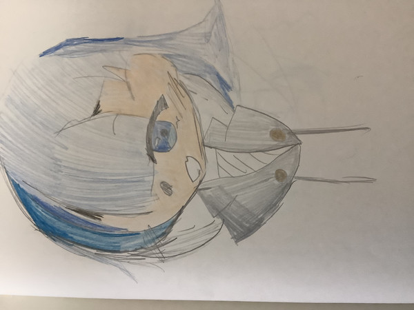 色鉛筆で描いた