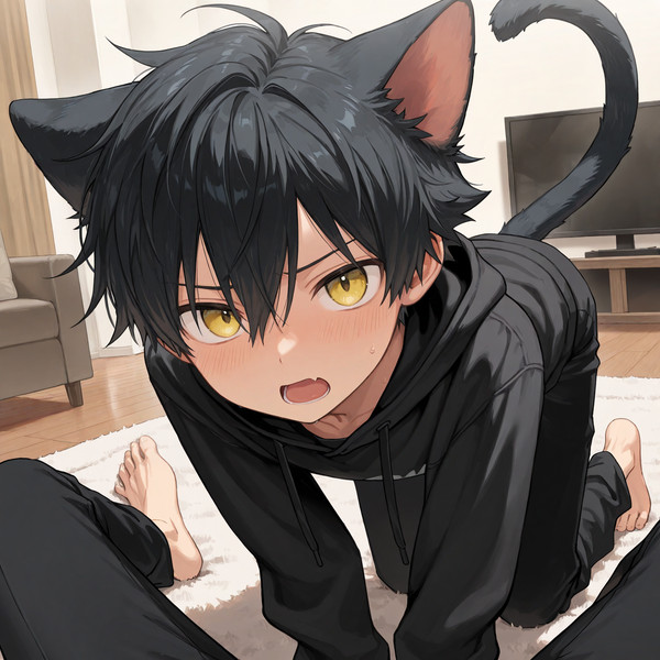 ナマイキな黒猫くん